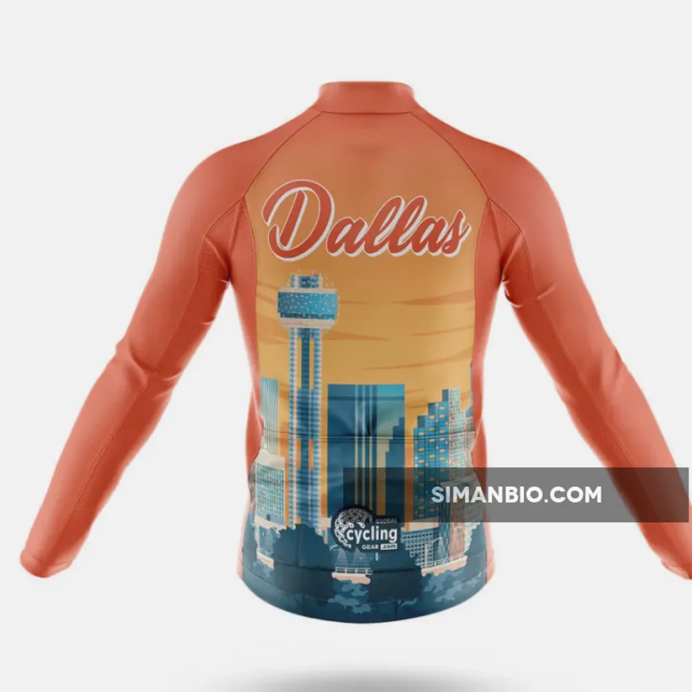 Dallas TX Long Sleeve Cycling Jersey
