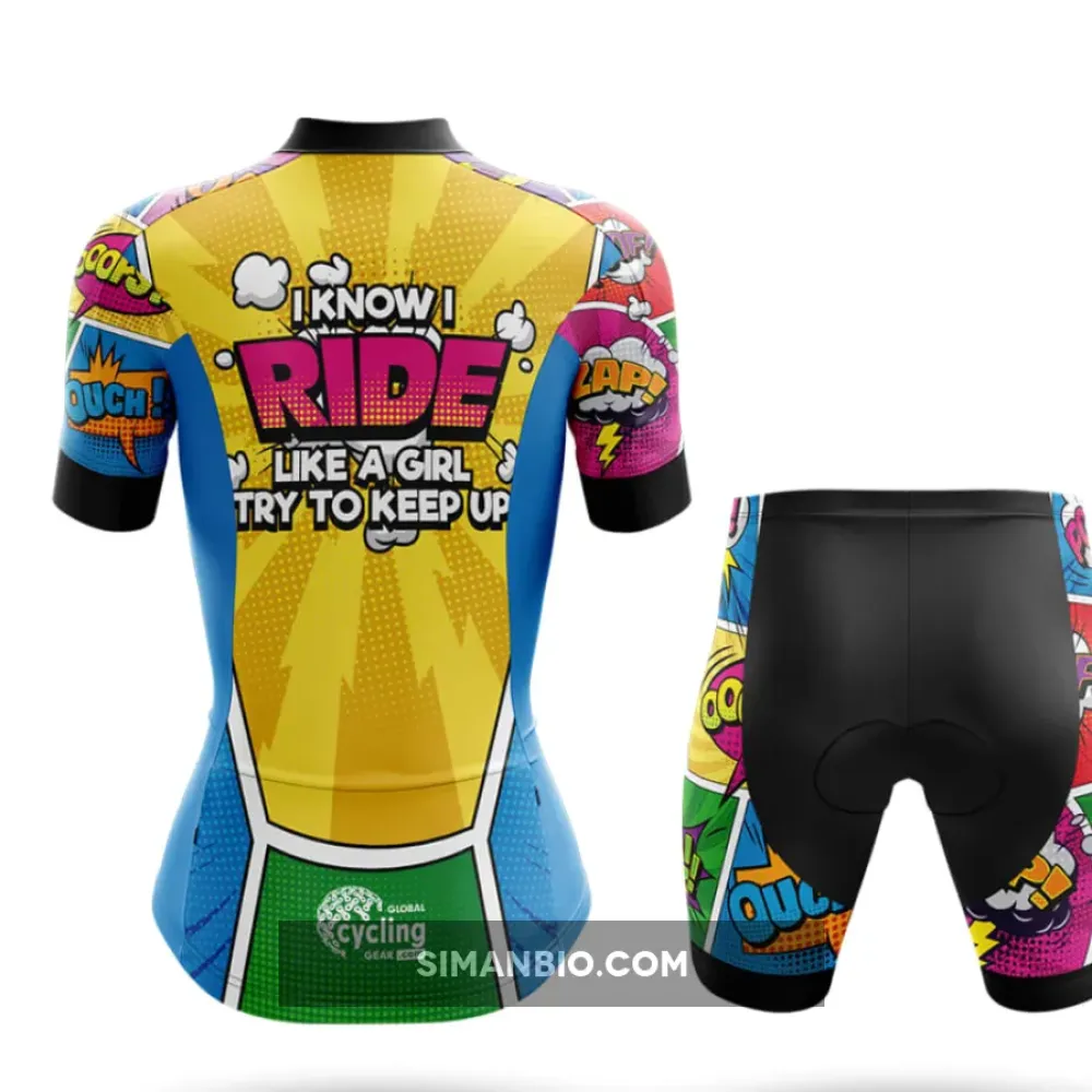 Like A Girl Comic - Women's Cycling Jersey