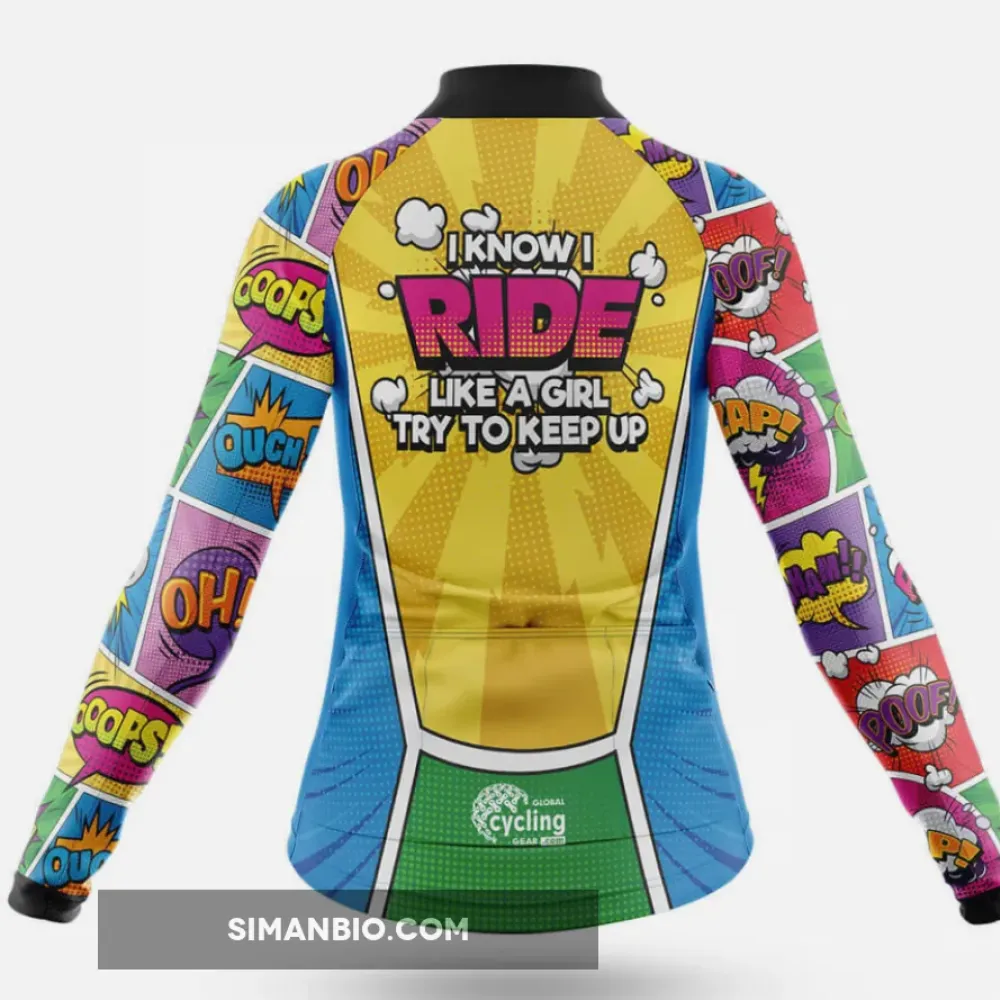 Like A Girl Comic - Women's Cycling Jersey