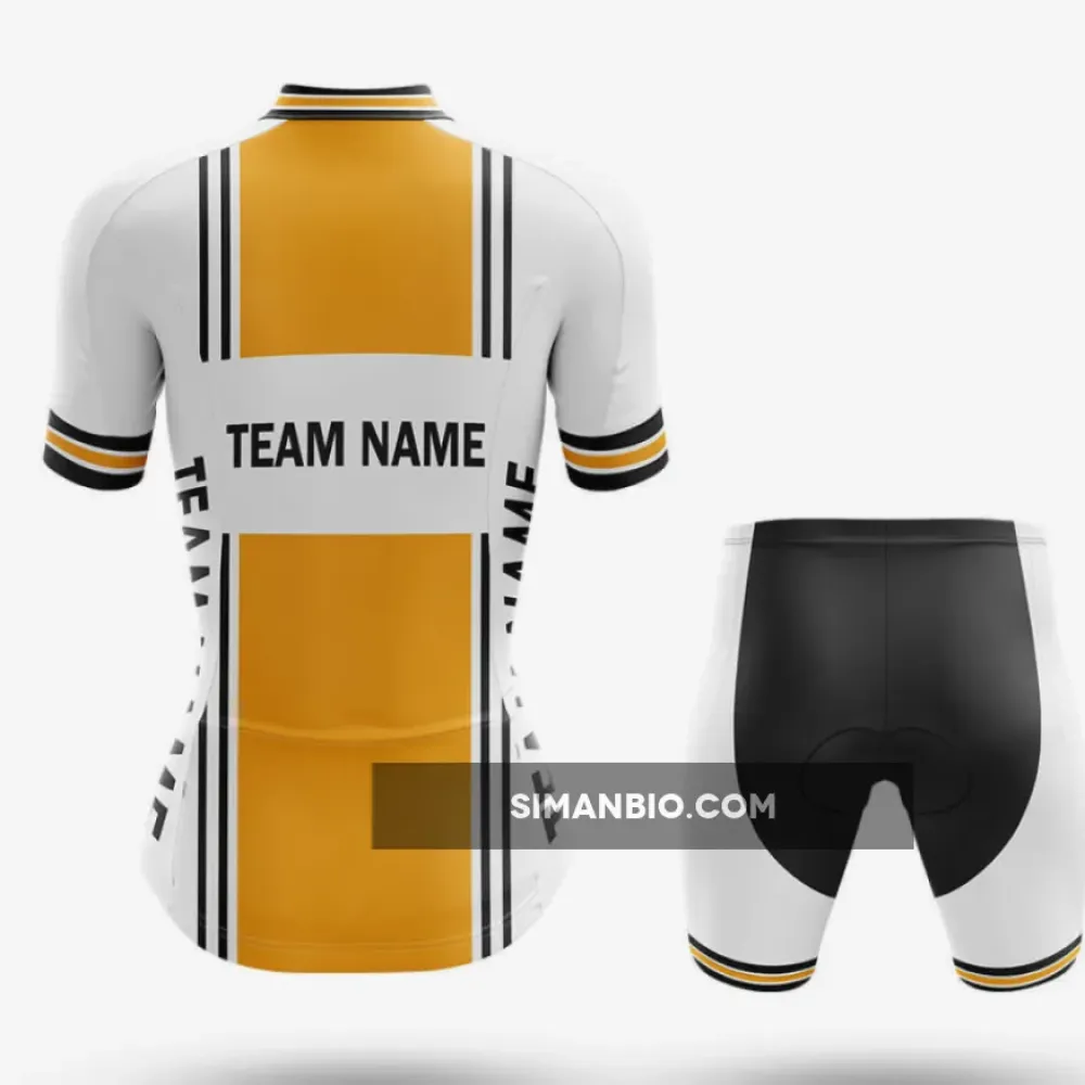 Custom Team Name M4 Yellow - Women's Cycling Kit Full Set