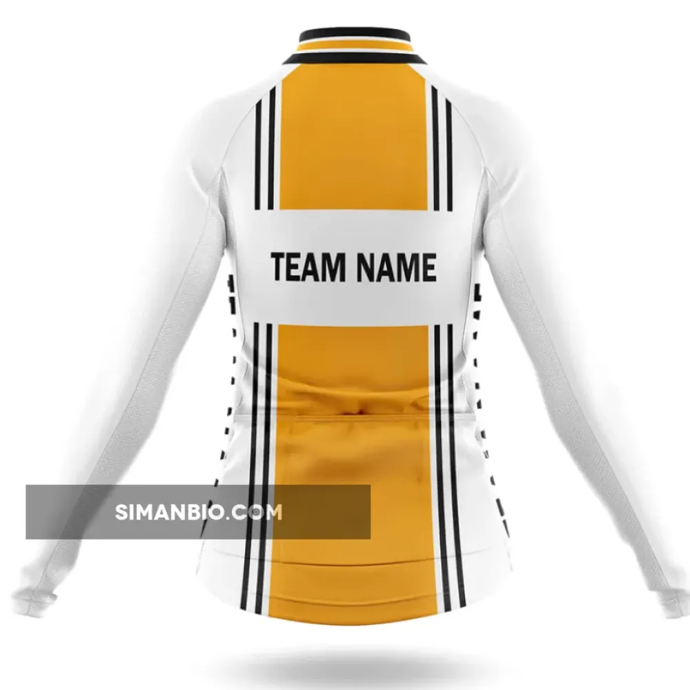 Custom Team Name M4 Yellow - Women's Cycling Kit Full Set