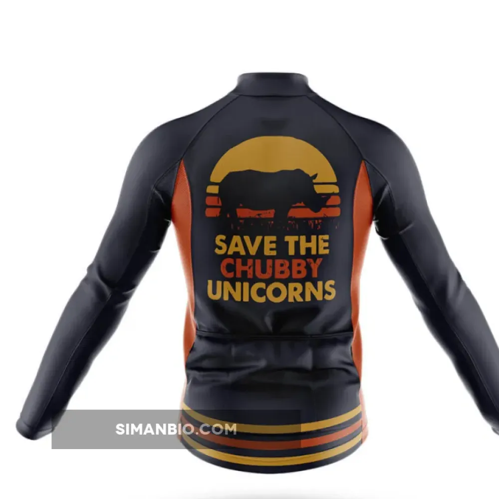 The Chubby Unicorns Long Sleeve Cycling Jersey