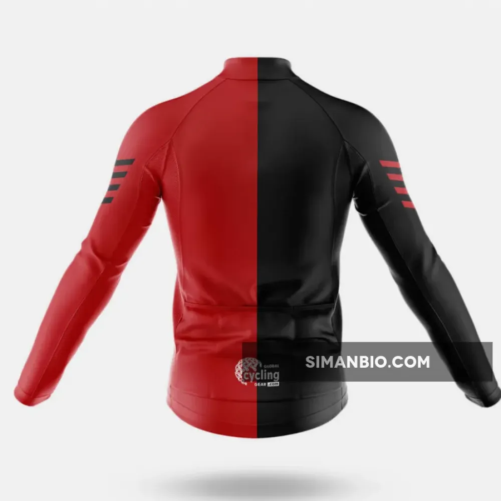 Red Black Cycling Bibs