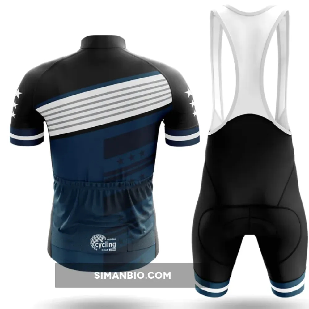 USA S6 Black Cycling Jersey