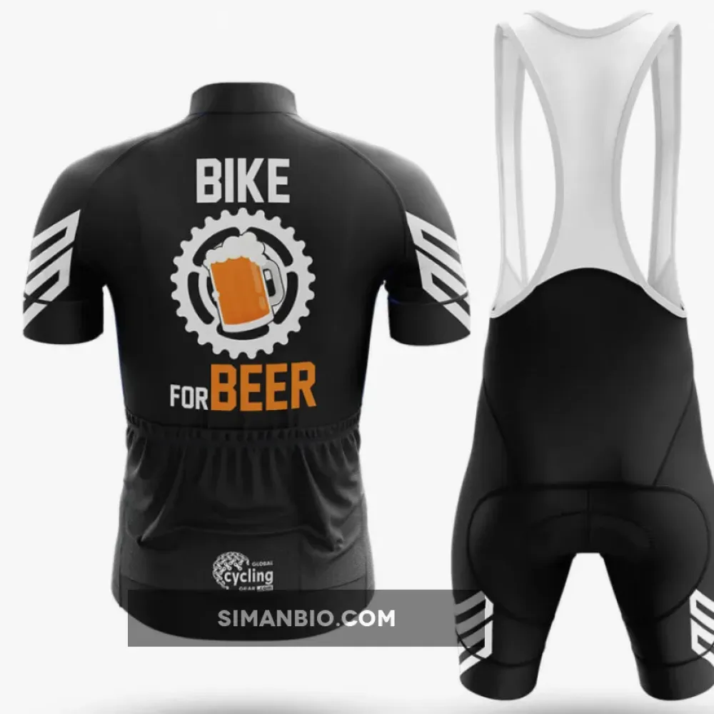 Bike For Beer - Black Cycling Jersey Ver.3