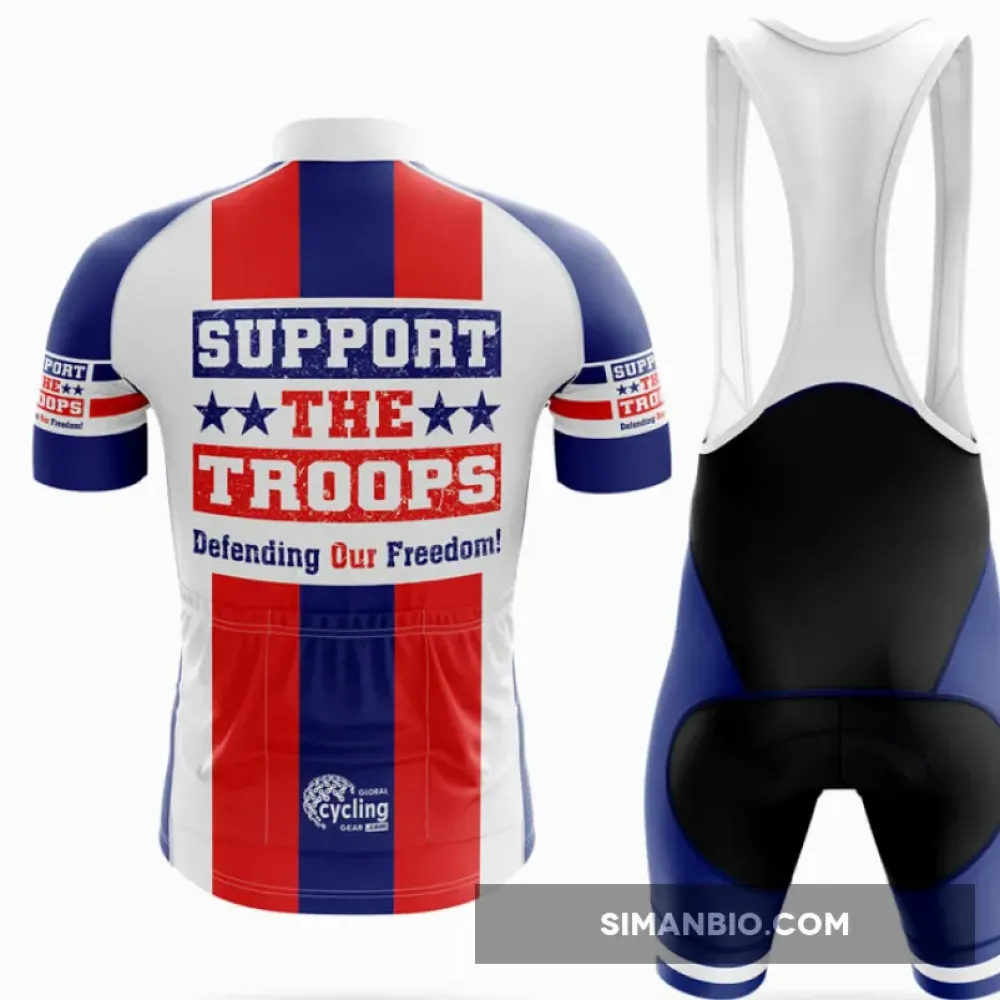 Support The Troops Long Sleeve Cycling Jersey