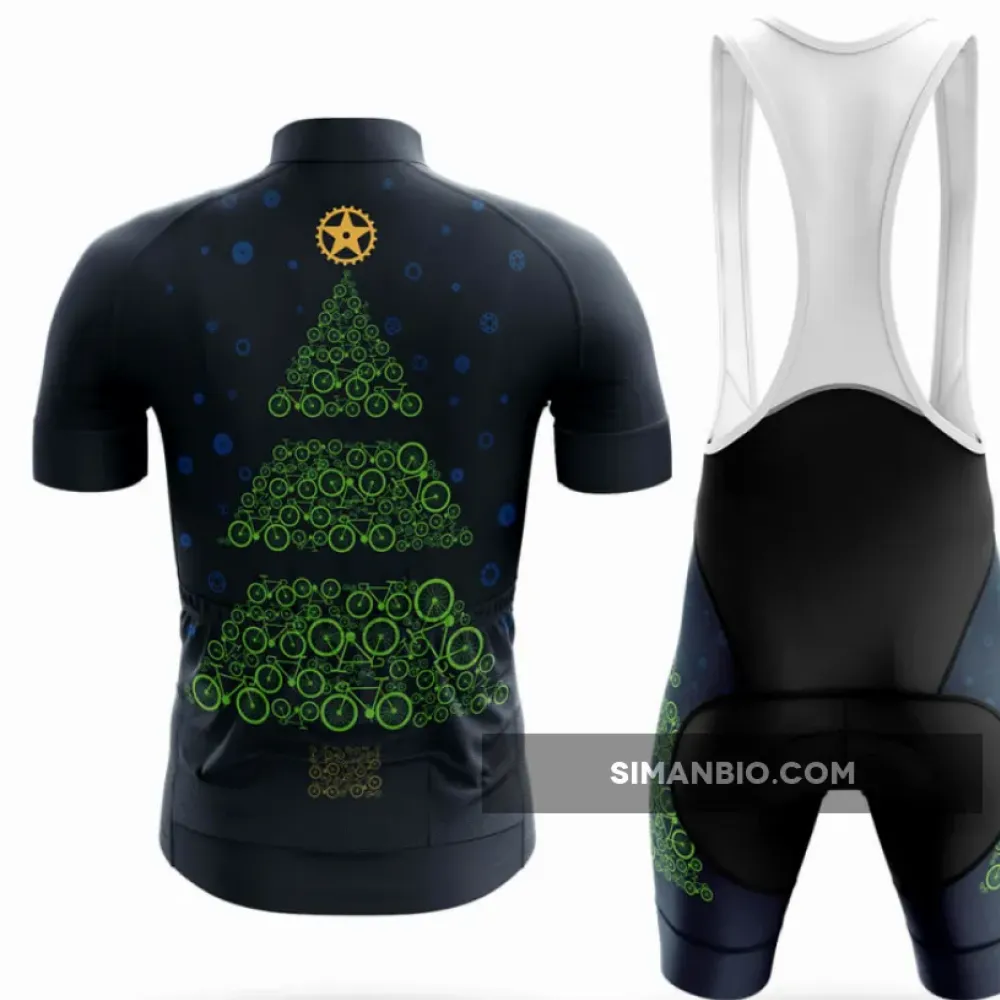 Bicycle Christmas Tree Long Sleeve Cycling Jersey