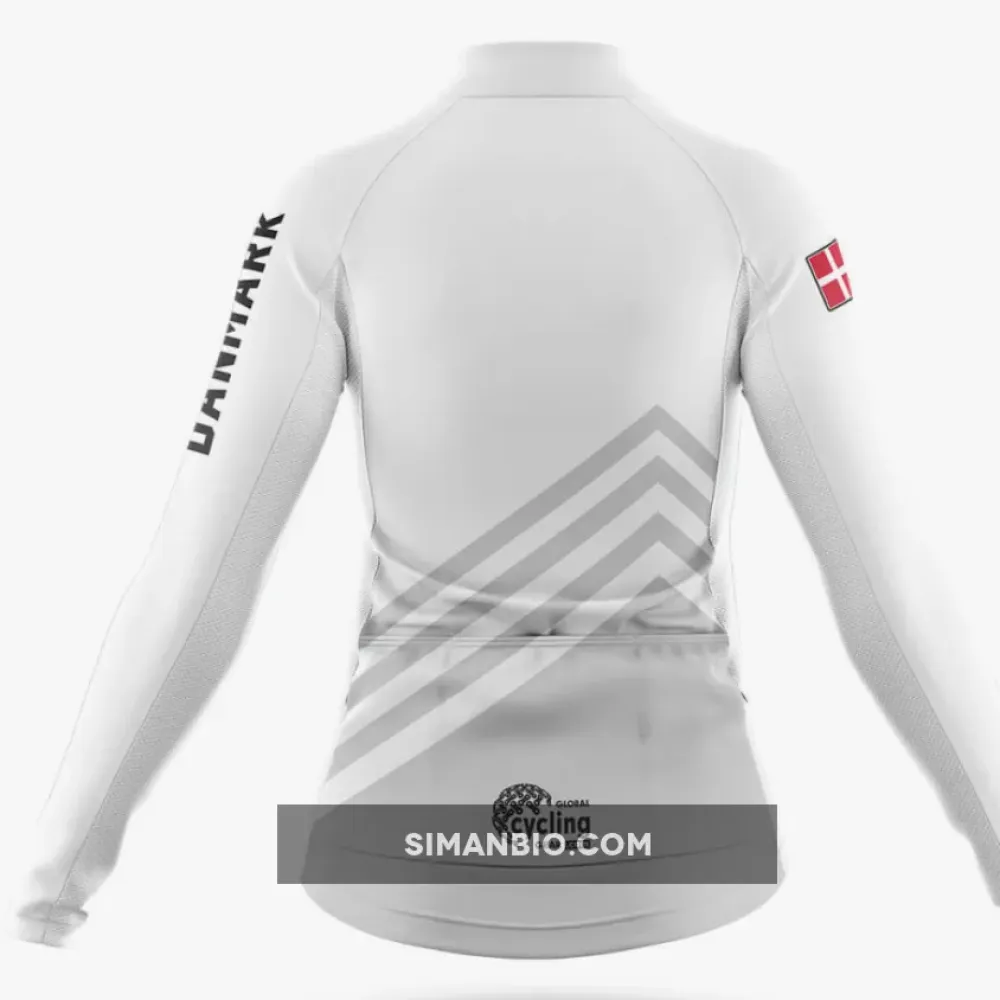 Danmark S5 White - Women - Long Sleeve Cycling Jersey