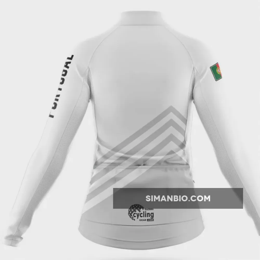 Portugal S5 White - Women - Long Sleeve Cycling Jersey