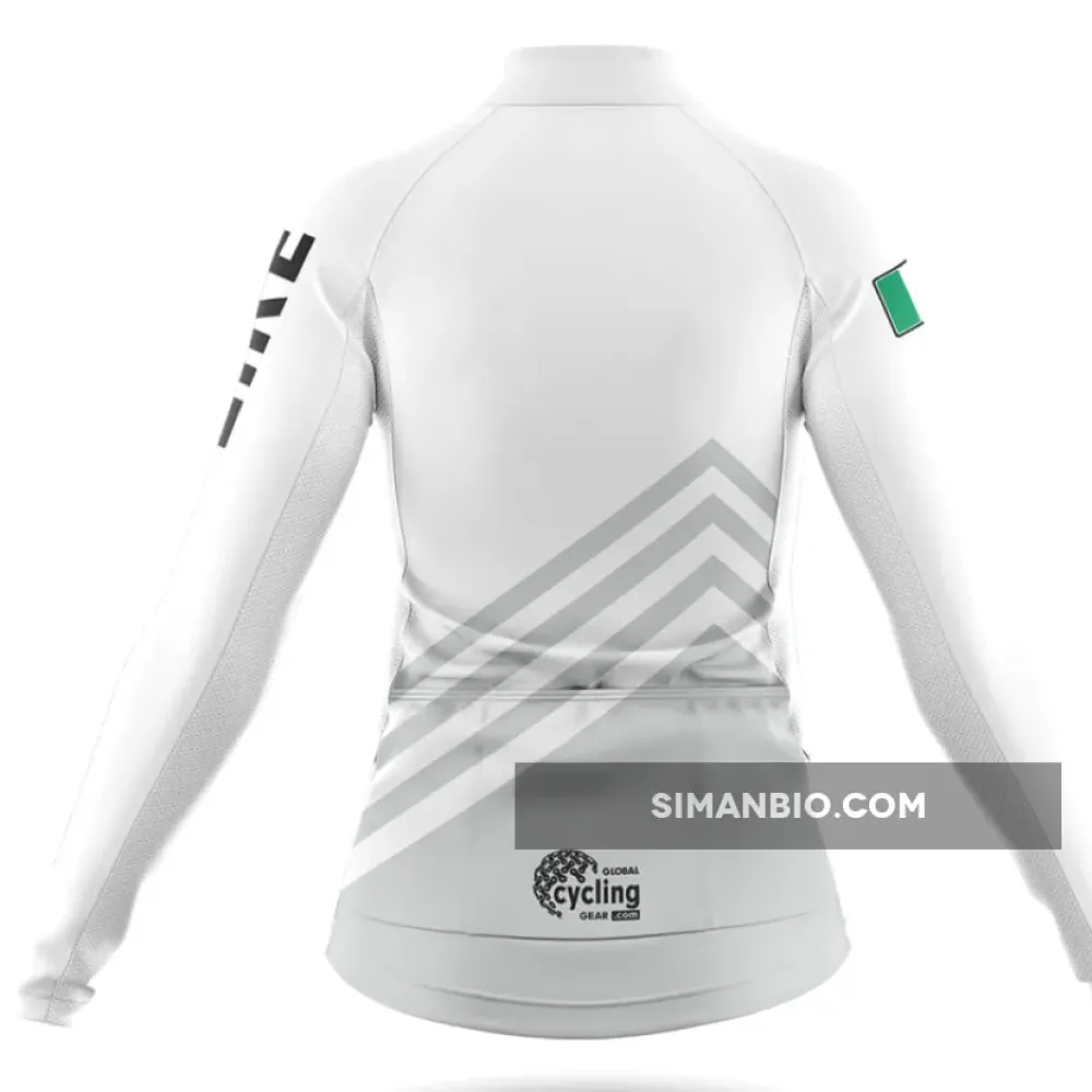 Éire S5 White - Women - Long Sleeve Cycling Jersey