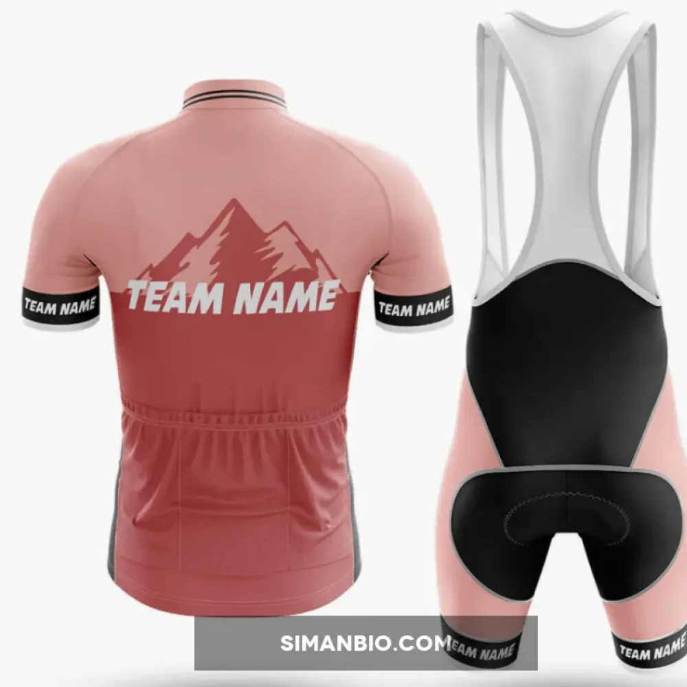 Custom Team Name Pink Long Sleeve Cycling Jersey Ver.3