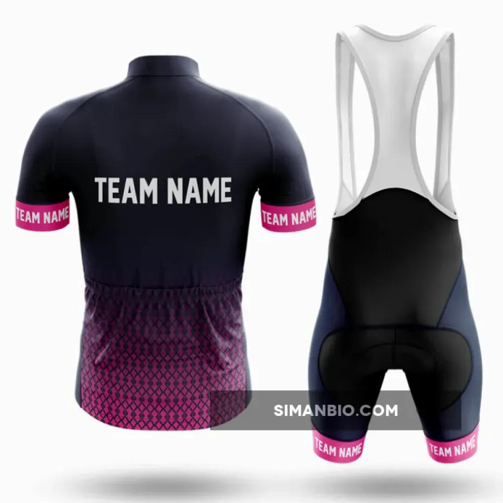 Custom Team Name S1 Pink Cycling Bibs