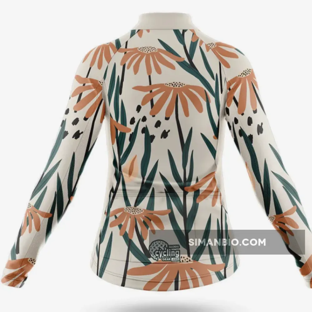 Vintage Flower - Women's Long Sleeve Cycling Jersey