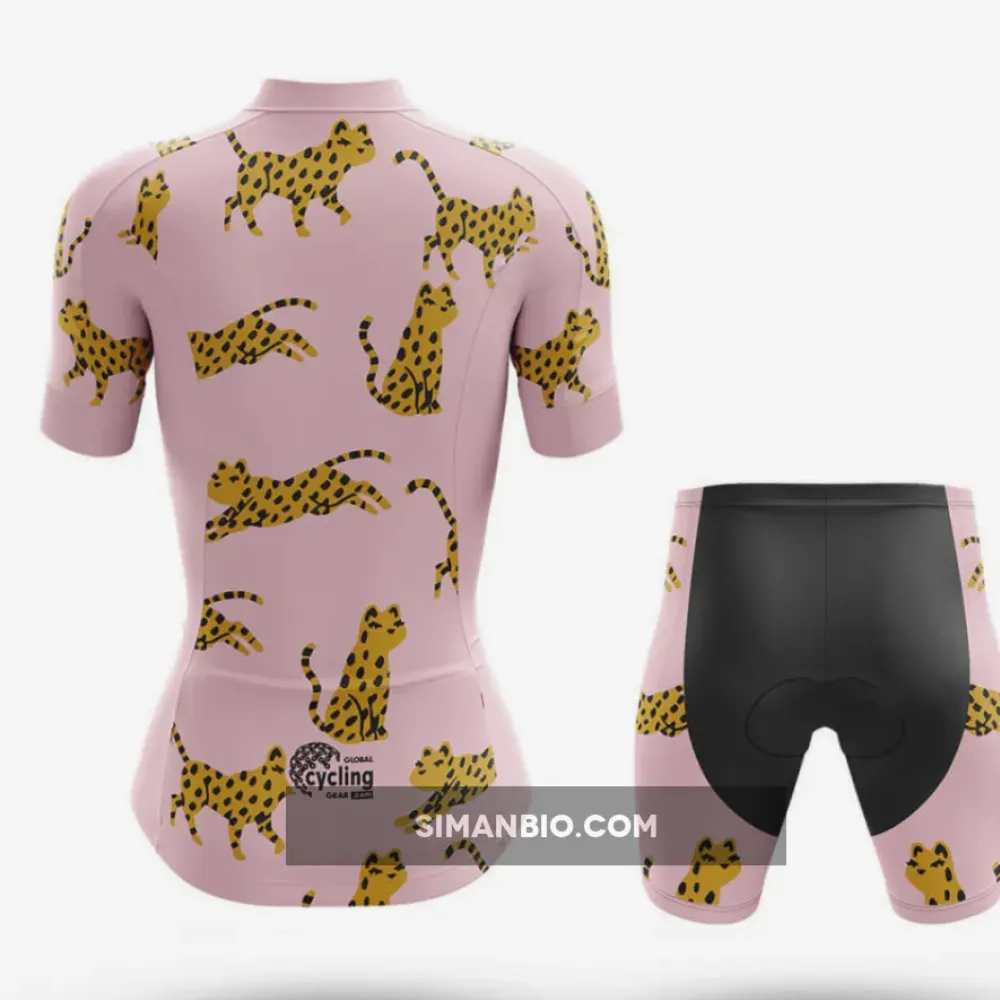 Pink Leopard - Women's Cycling Kit Full Set