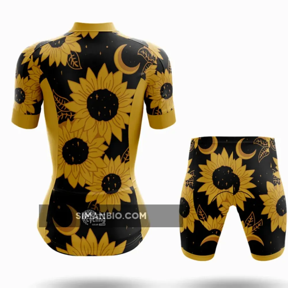Sunflower Moon - Women's Long Sleeve Cycling Jersey