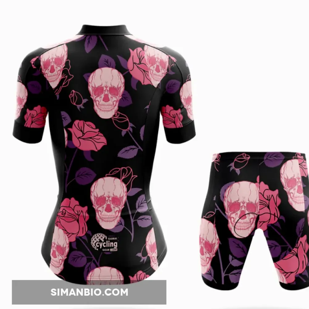 Pink Skull - Women's Cycling Kit Full Set