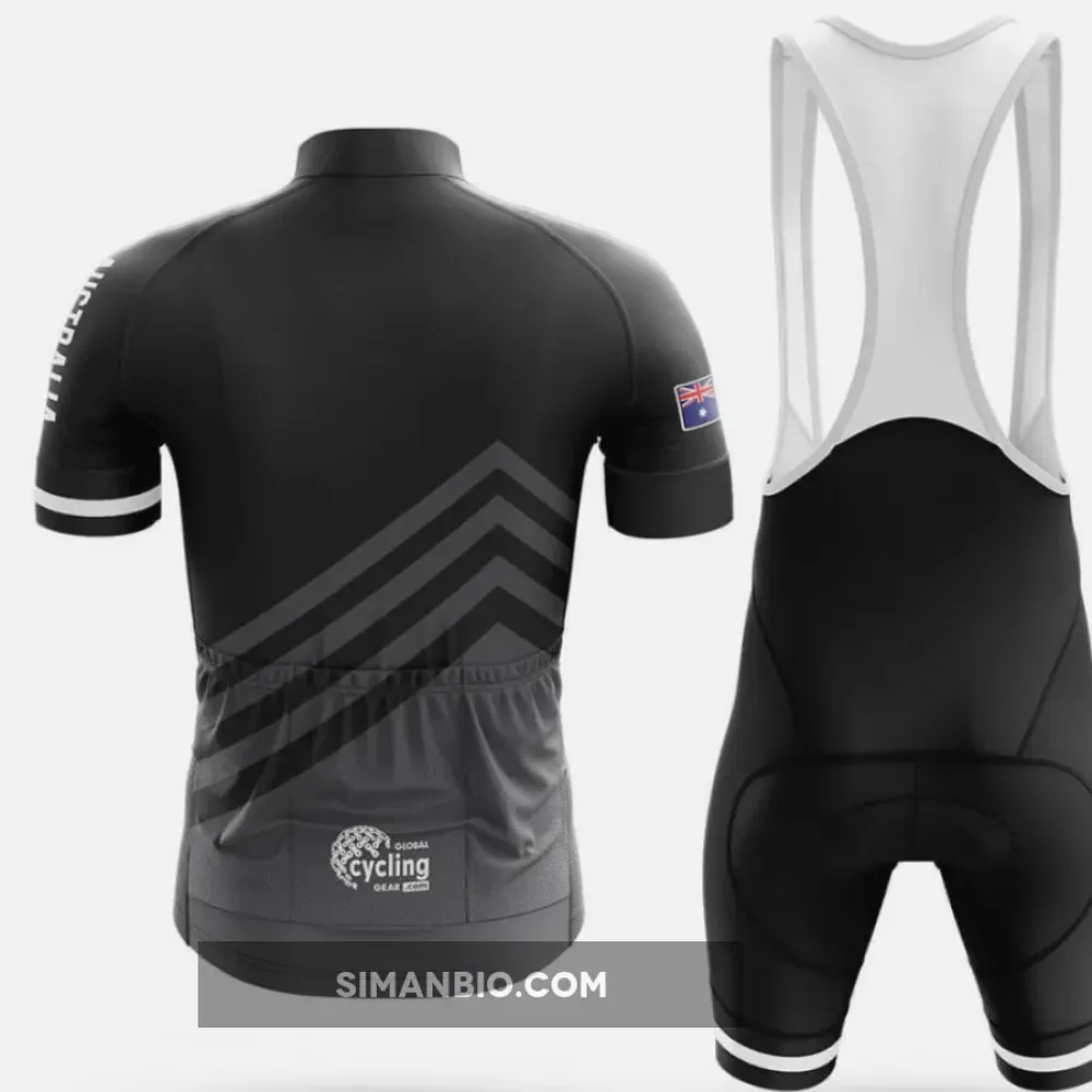 Australia S5 Black Cycling Jersey