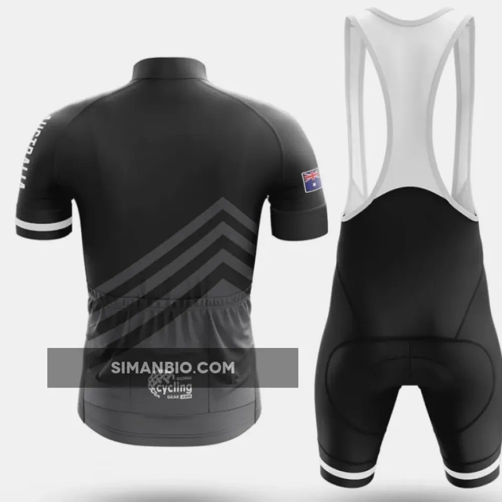 Australia S5 Black Long Sleeve Cycling Jersey