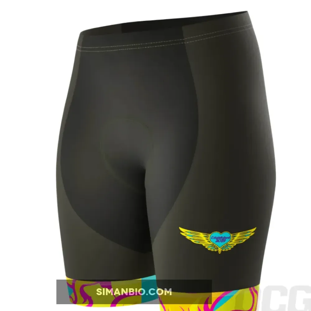 Women's Pedal Pushers Custom Team Design Gel Padded Cycling Shorts