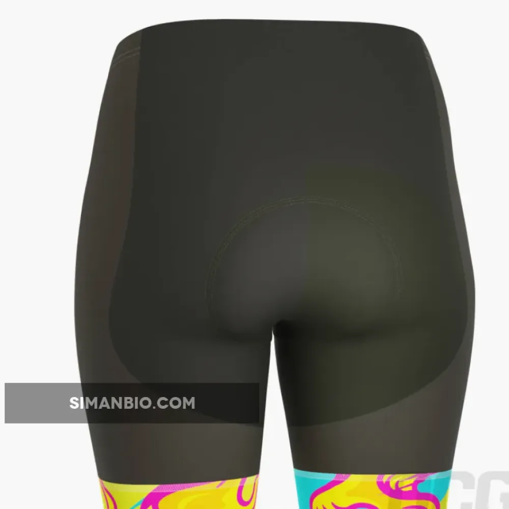 Women's Pedal Pushers Custom Team Design Gel Padded Cycling Shorts