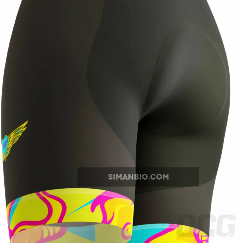 Women's Pedal Pushers Custom Team Design Gel Padded Cycling Shorts