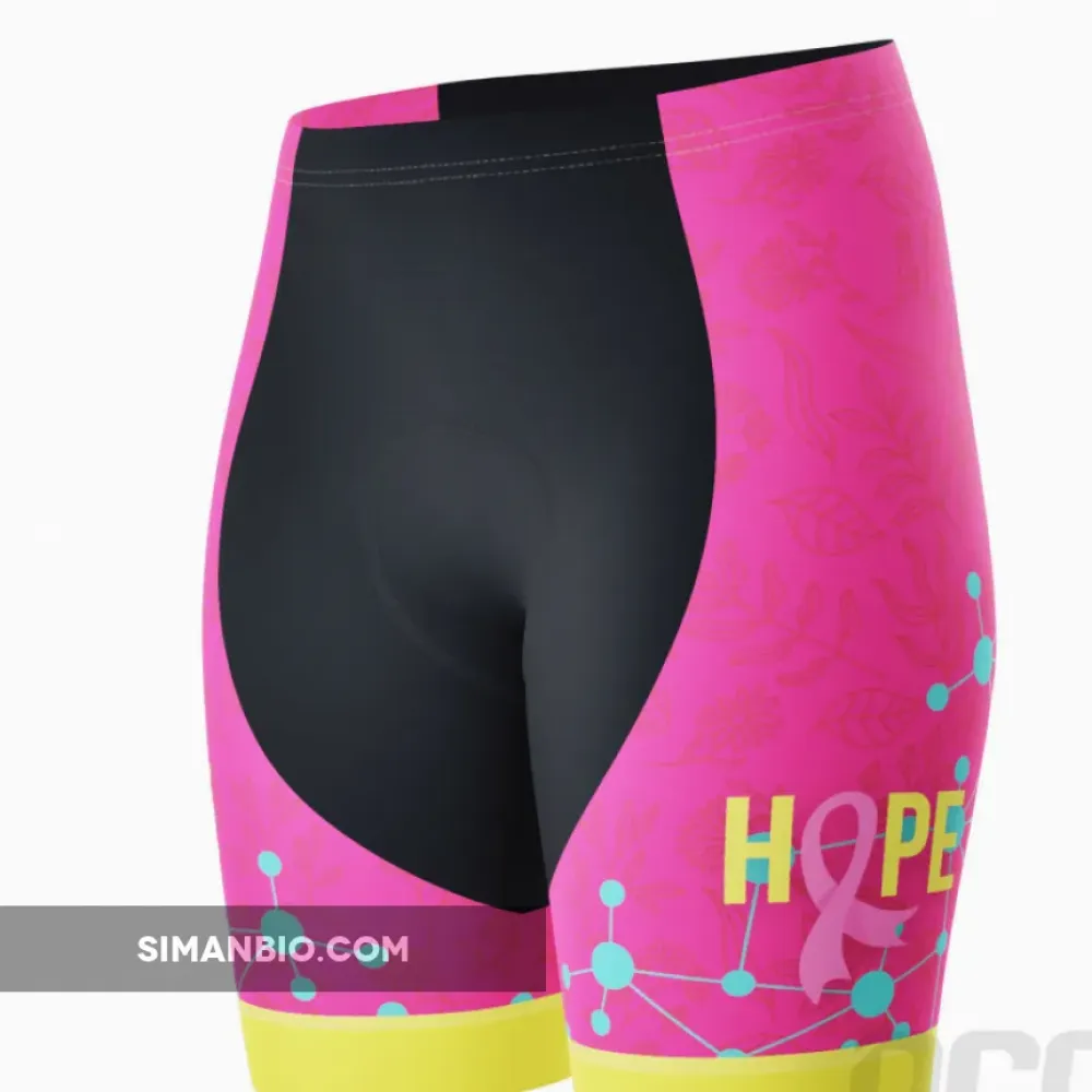 Women's Breast Cancer Faith Hope Love Gel Padded Cycling Shorts