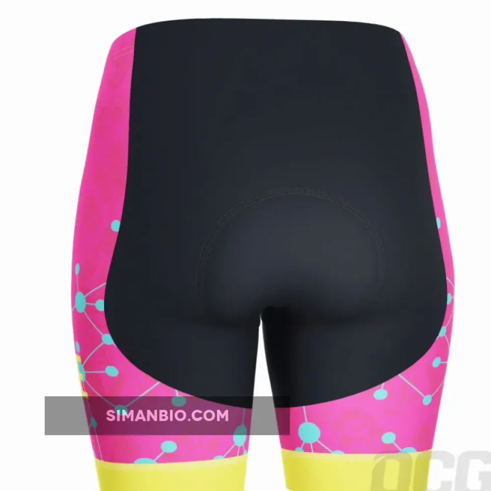 Women's Breast Cancer Faith Hope Love Gel Padded Cycling Shorts