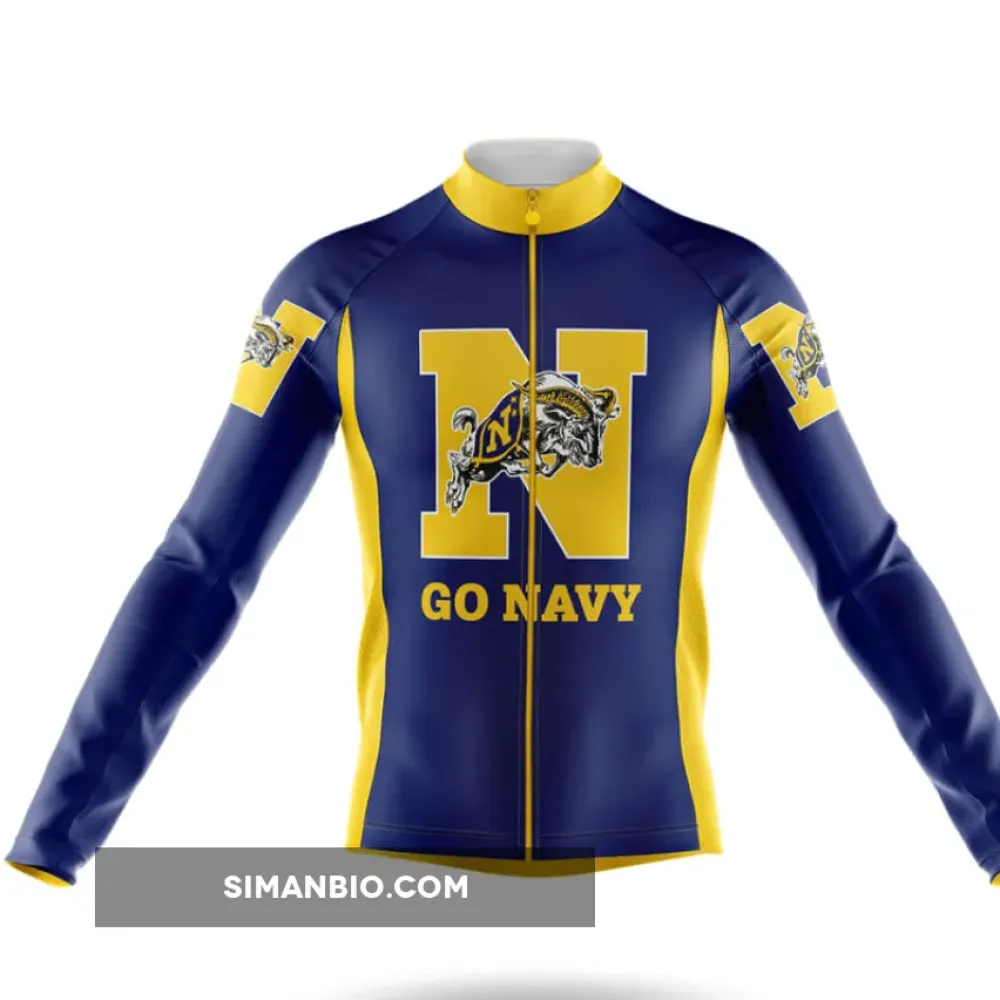 Go Navy Long Sleeve Cycling Jersey