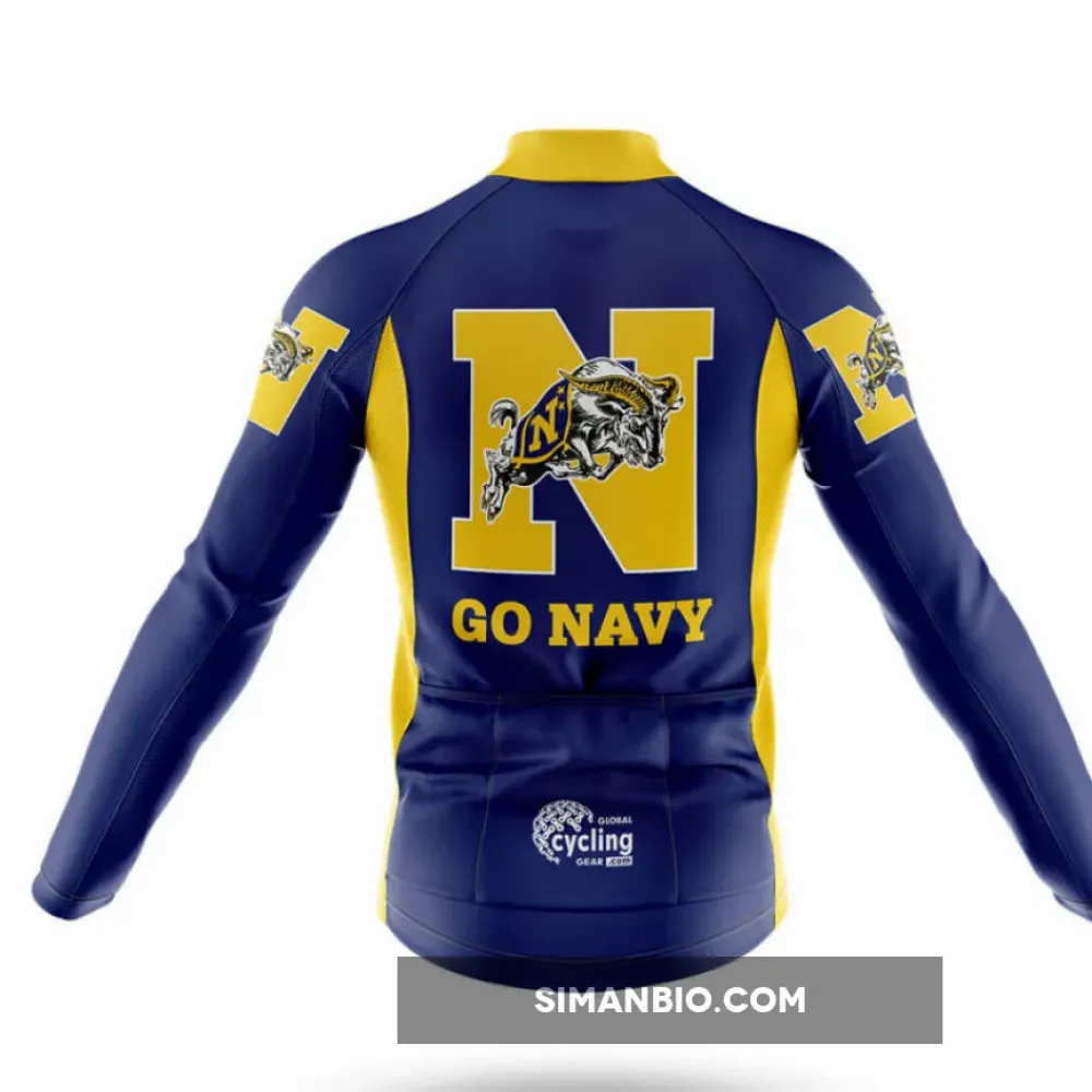Go Navy Long Sleeve Cycling Jersey