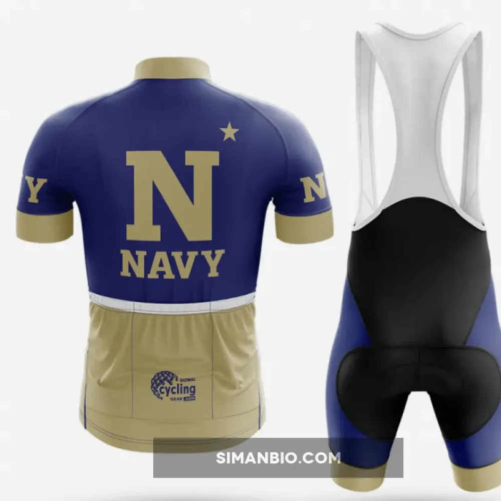 Navy Midshipmen Long Sleeve Cycling Jersey
