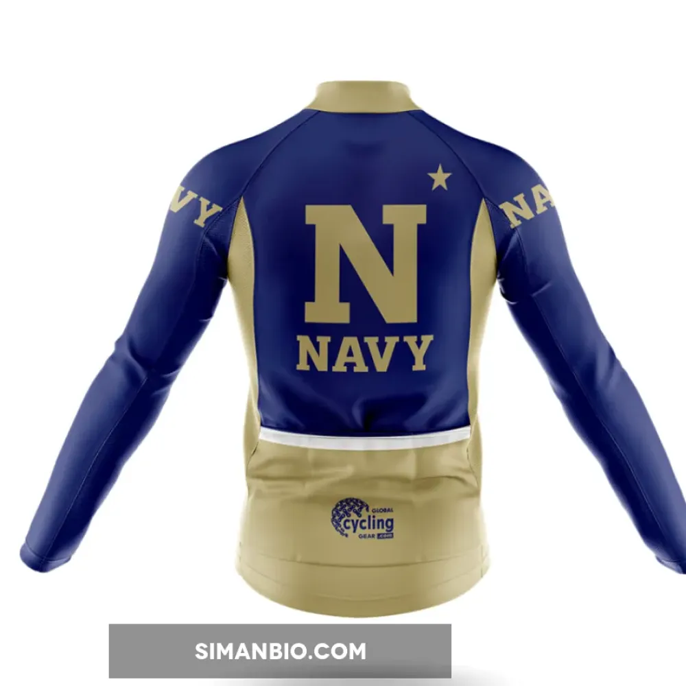 Navy Midshipmen Long Sleeve Cycling Jersey