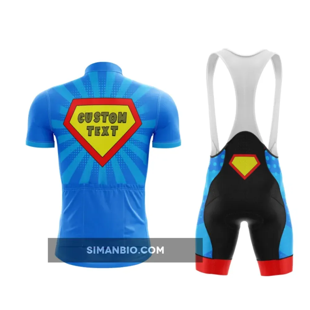 Superman Pop Art Custom Cycling Kit in Blue and Red