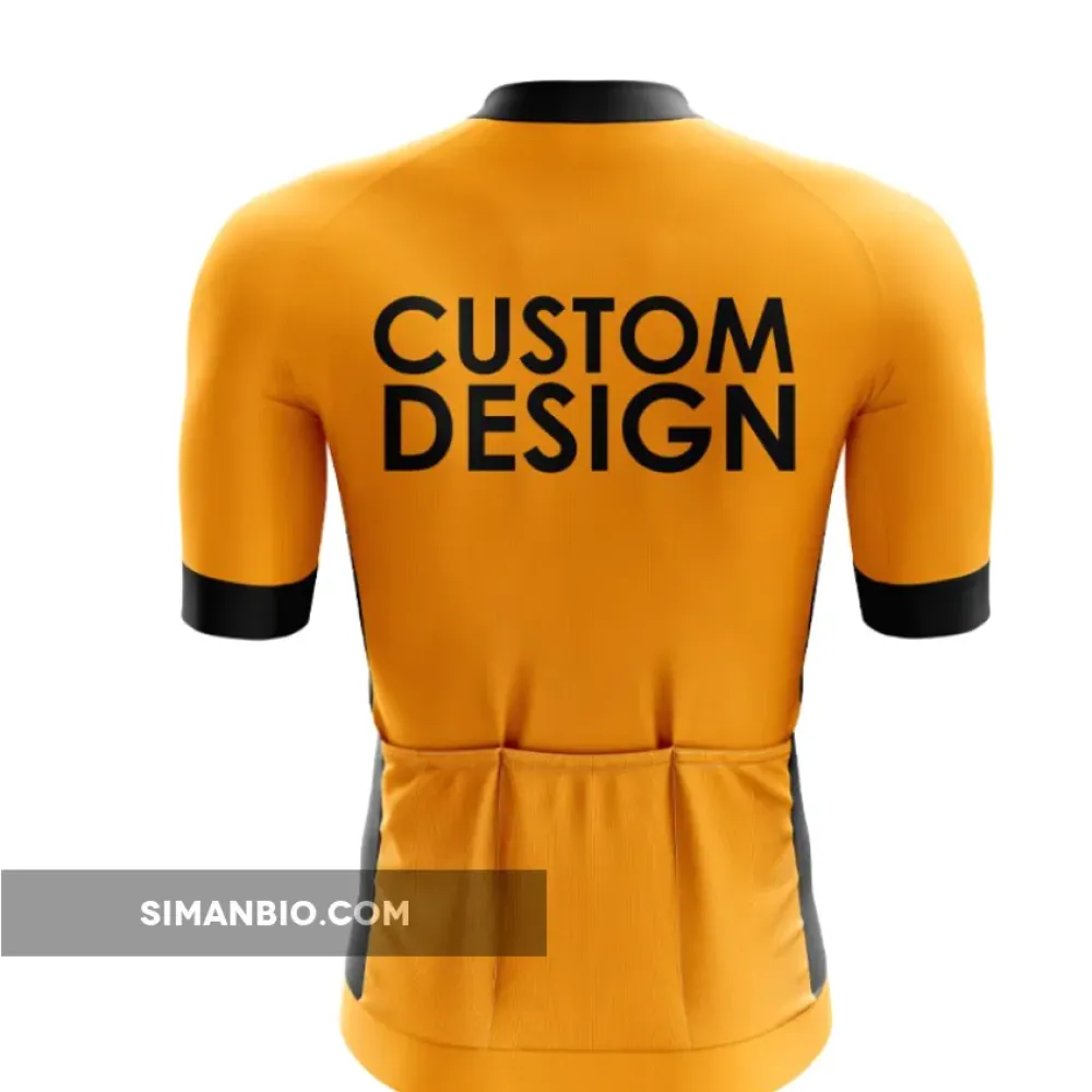 Bold Orange Aero Cycling Jersey with Custom Design