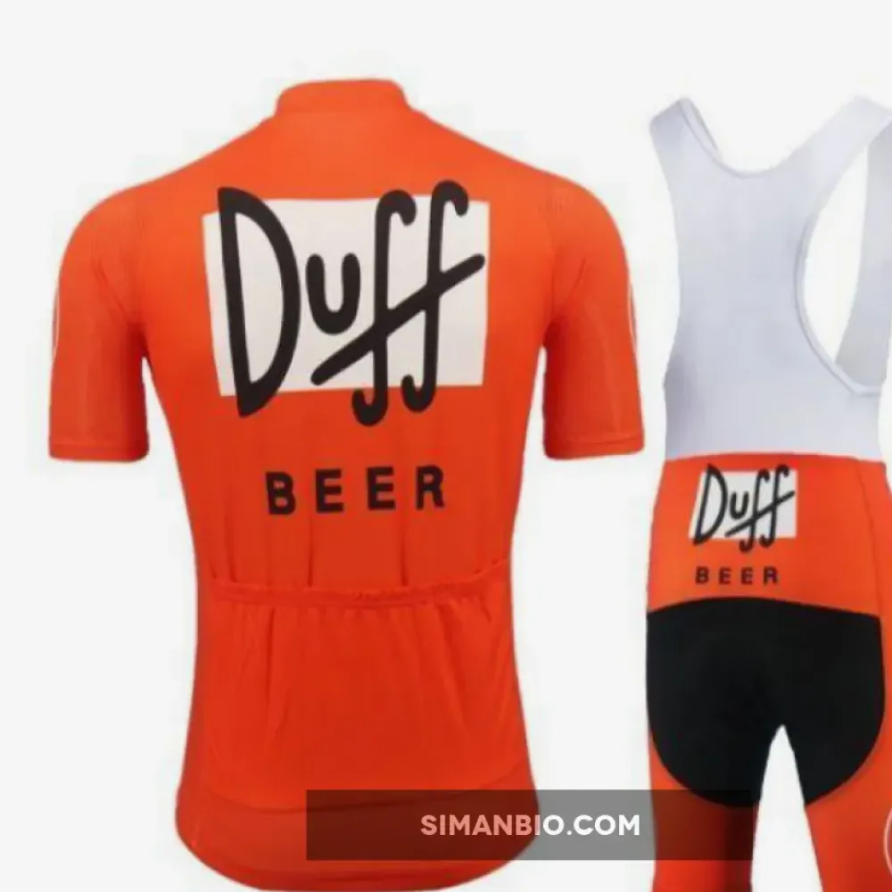 Brilliant Orange Duff Beer Cycling Jersey Set