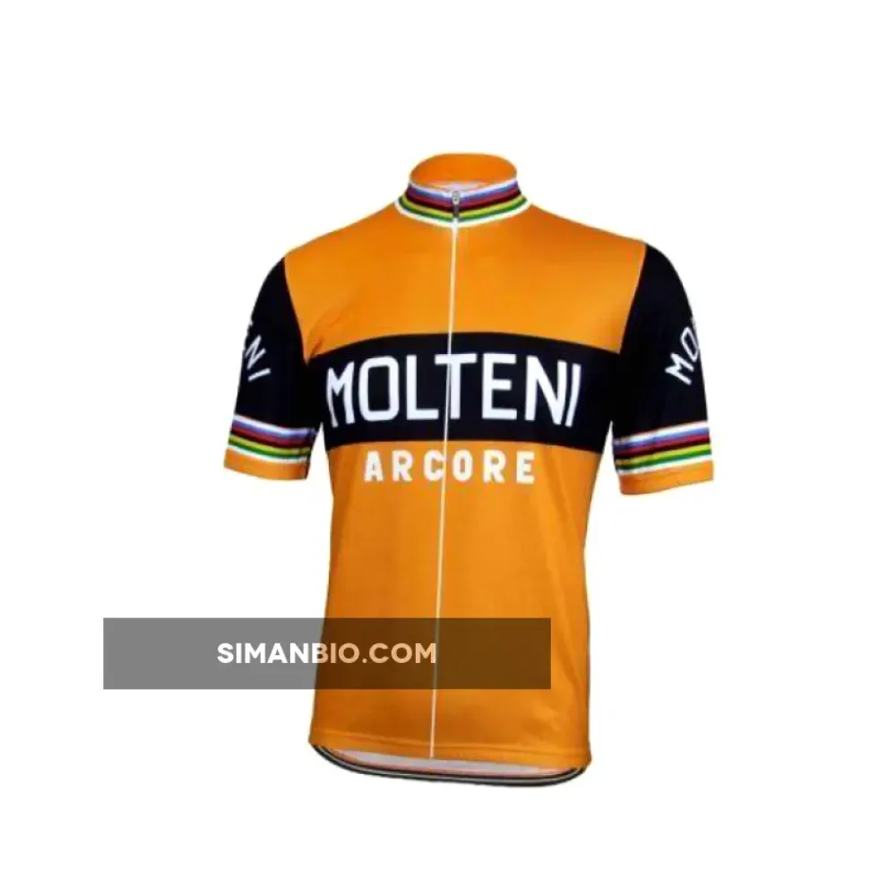 Molteni Orange Cycling Jersey & Shorts Men Set