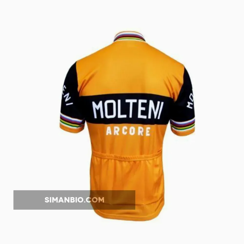 Molteni Orange Cycling Jersey & Shorts Men Set