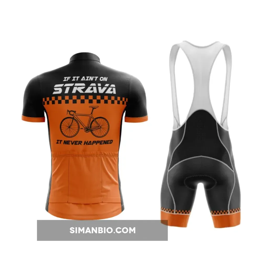 Strava Cycling Set in Black, Orange, & White