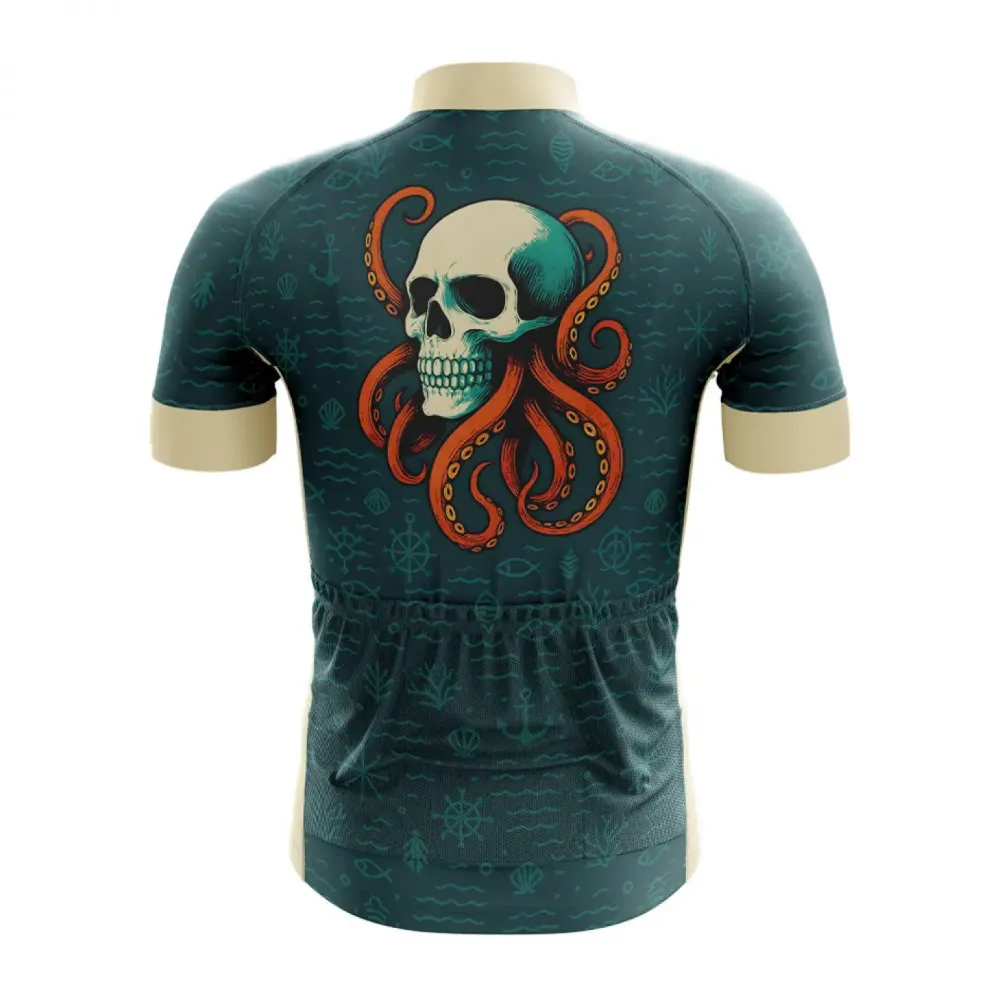 Kraken Skull Nautical Cycling Jersey