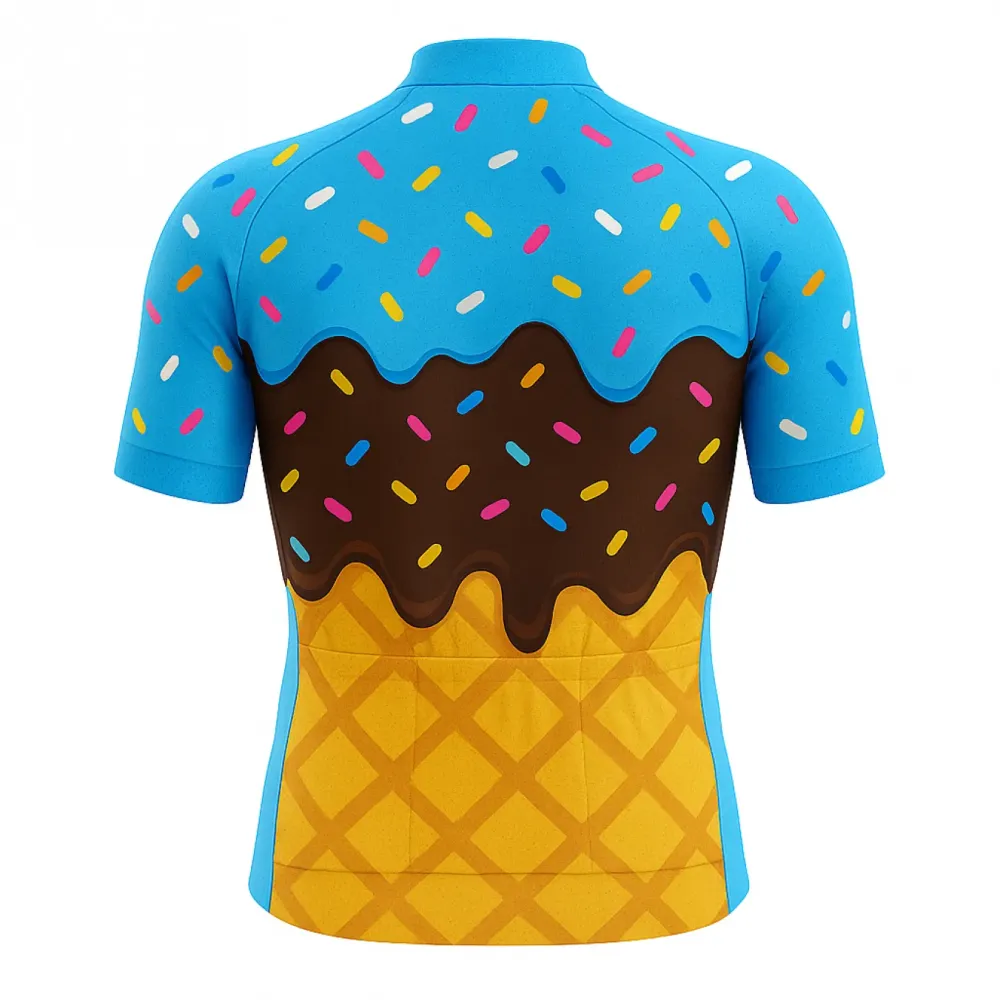 Blue Ice Cream Cone Cycling Jersey