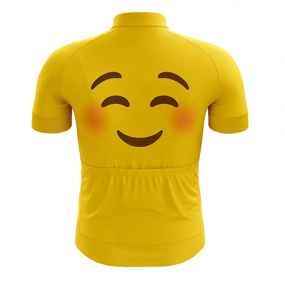Blushing Smiley Emoji Cycling Jersey